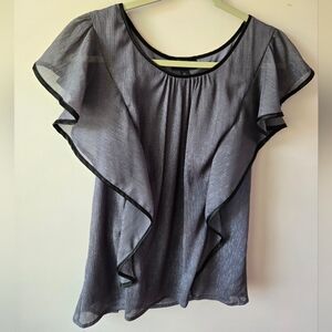 ​✨ SHIMMER & SHINE: Iz Byer Metallic Flutter Sleeve Top ✨